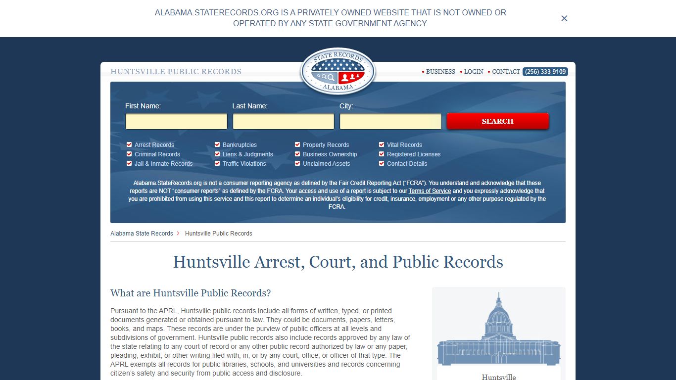 Huntsville Arrest and Public Records | Alabama ...